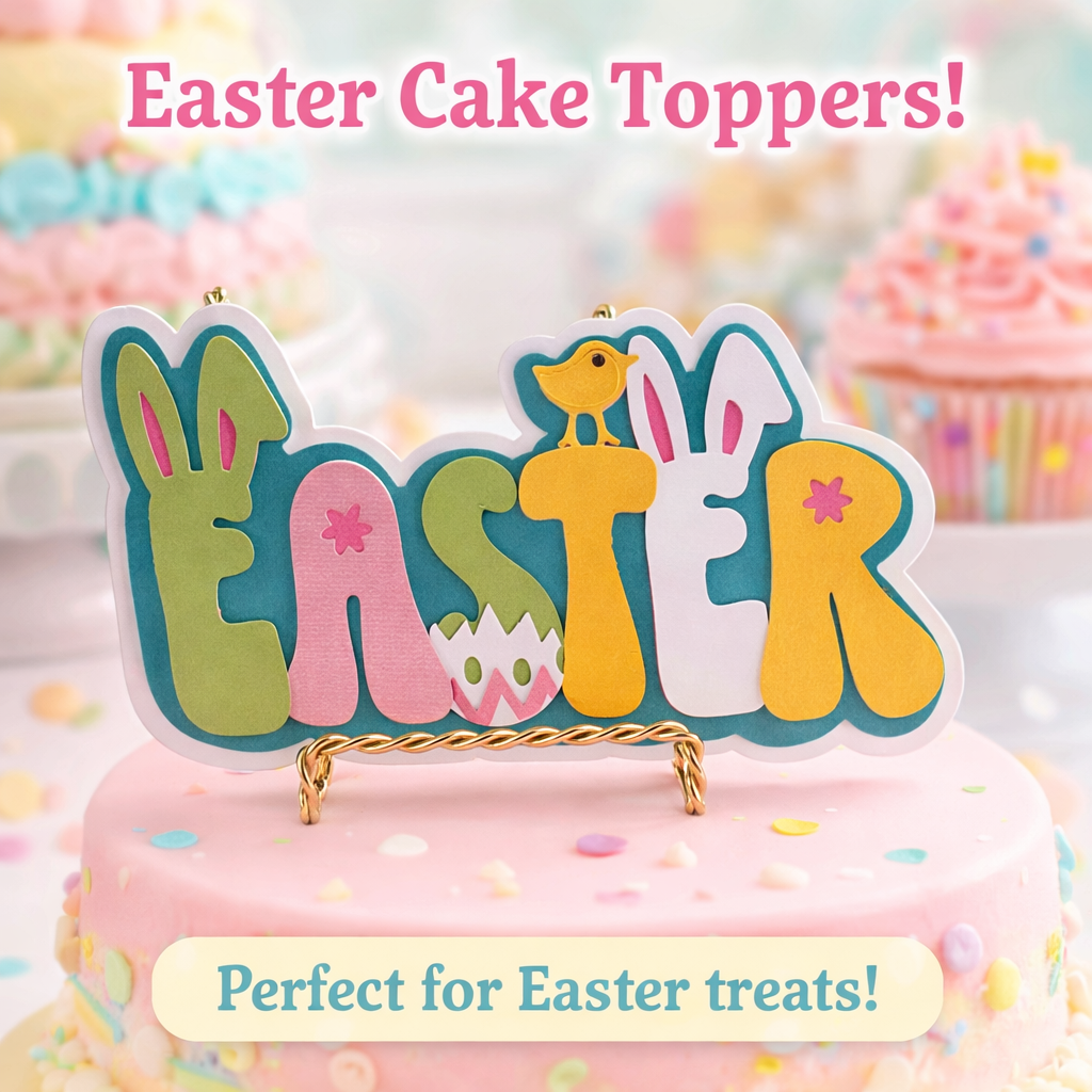 Custom Easter Cake Topper – Bunny Theme